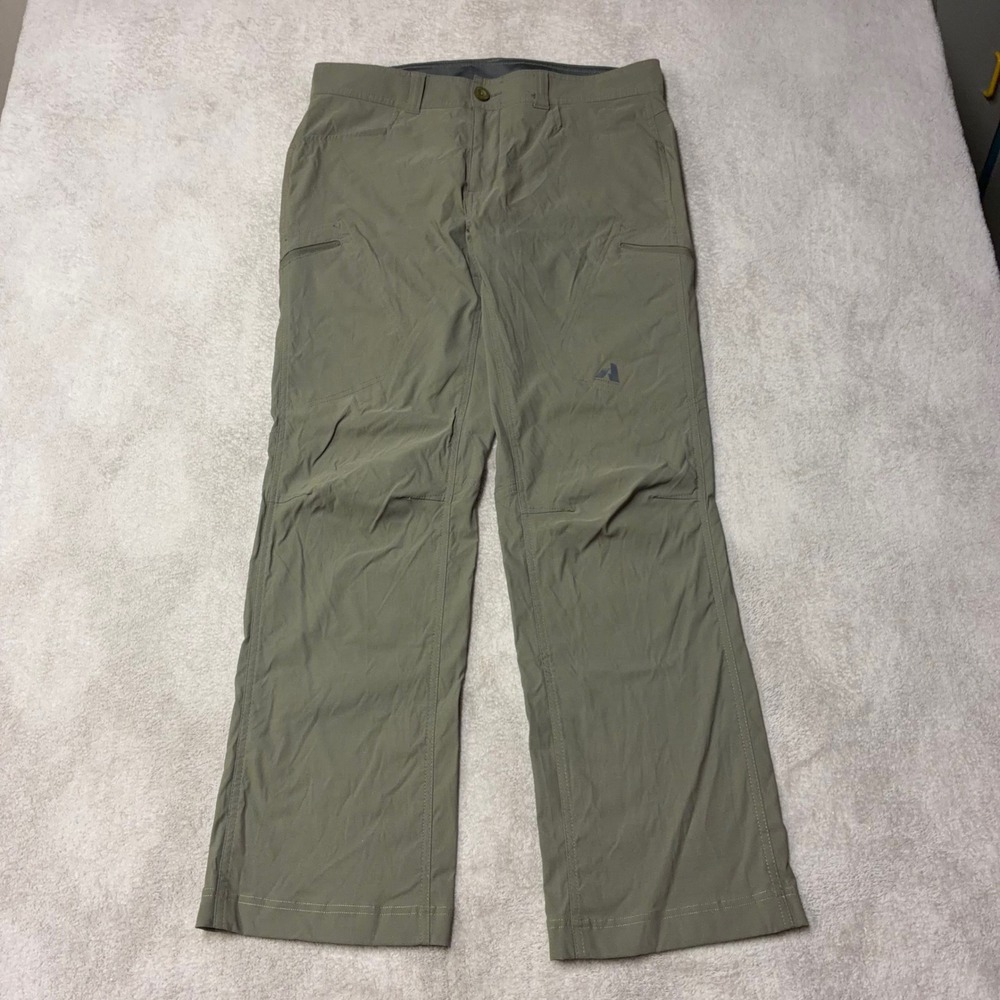 Eddie Bauer First Ascent Guide Pro Pants Olive Green Hiking Mens 34x34 (34x33)